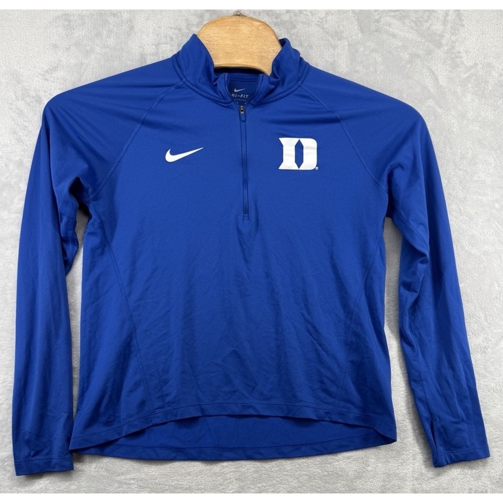 Nike Duke Blue Devils Dri-FIT 1/4 Zip Pullover Blue NCAA Women's‎ Size Large L
